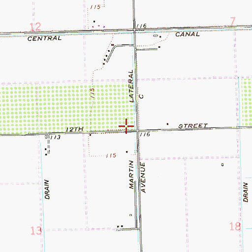 Topographic Map of Martin Lateral, AZ