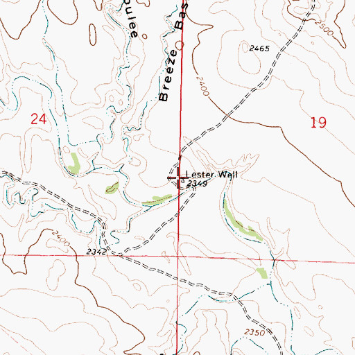 Topographic Map of Lester Well, MT
