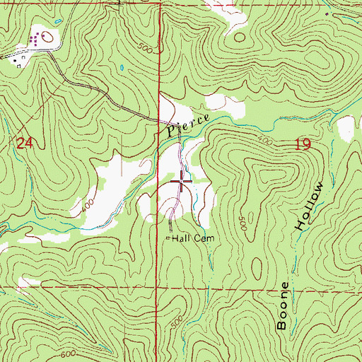 Topographic Map of Canton (historical), AR