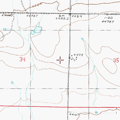 Topographic Map of Liberty School (historical), MT