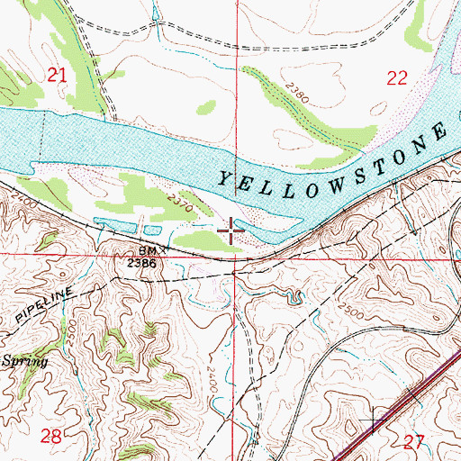 Topographic Map of Lignite Creek, MT
