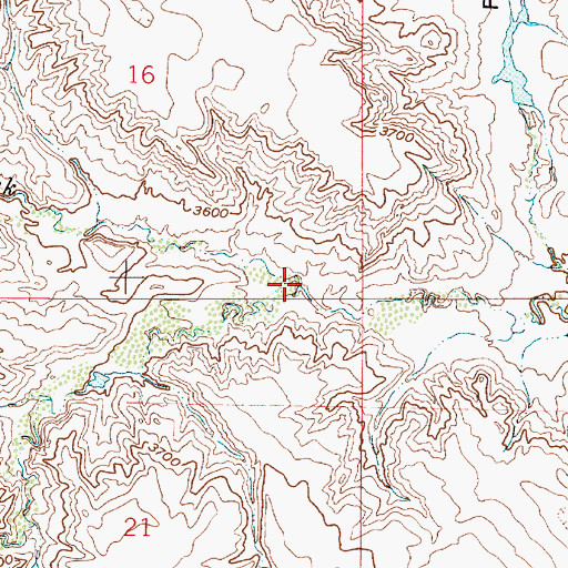 Topographic Map of Lily Coulee, MT