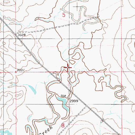 Topographic Map of Lily Creek, MT