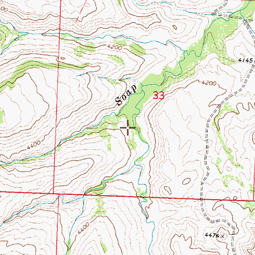 Topographic Map of Limestone Canyon, MT