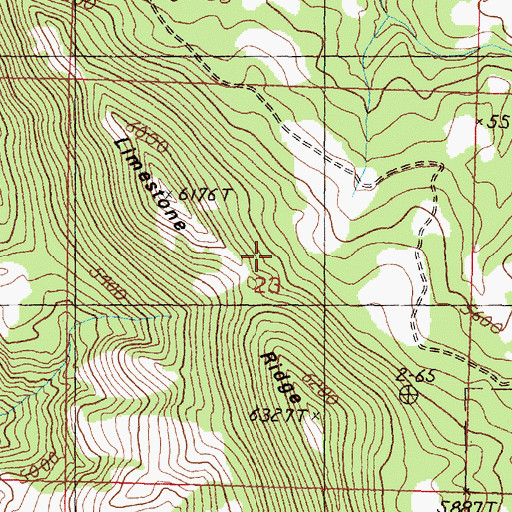 Topographic Map of Limestone Ridge, MT