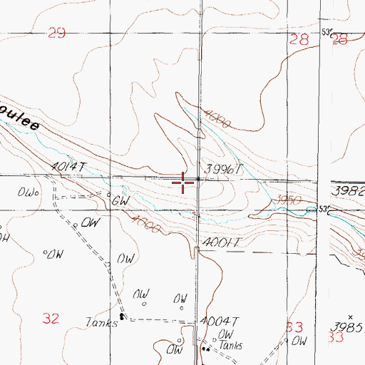 Topographic Map of Lincoln School (historical), MT