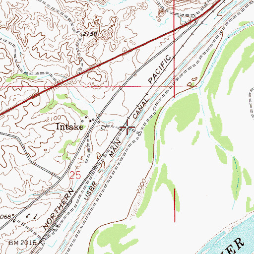 Topographic Map of Linden Creek, MT