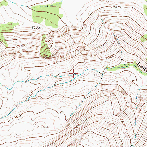 Topographic Map of Line Creek, MT