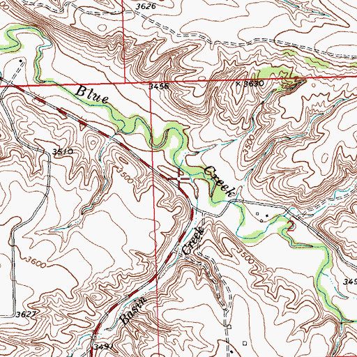 Topographic Map of Little Basin Creek, MT