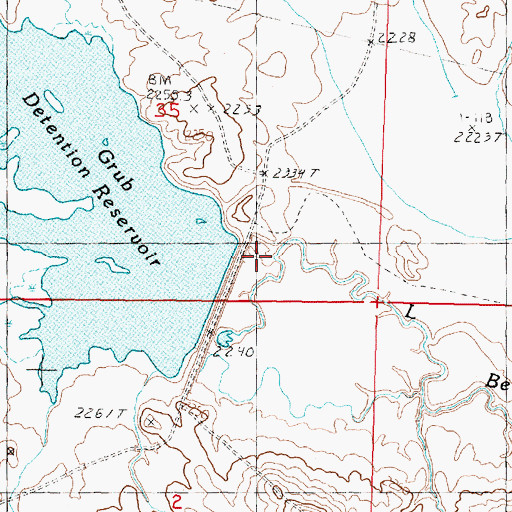 Topographic Map of Little Beaver Creek, MT