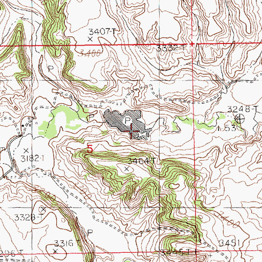 Topographic Map of Little Birch Creek, MT