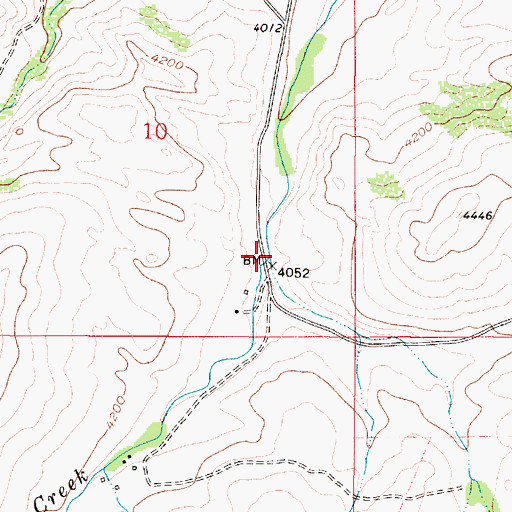 Topographic Map of Little Bird Creek, MT