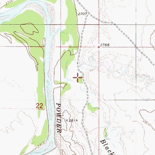 Topographic Map of Little Blacktail Creek, MT