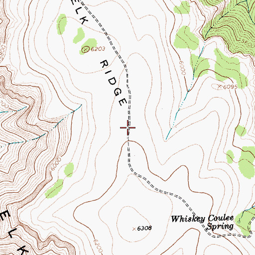 Topographic Map of Little Bull Elk Ridge, MT