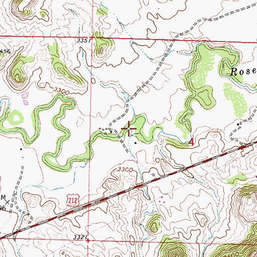 Topographic Map of Little Chief Creek, MT