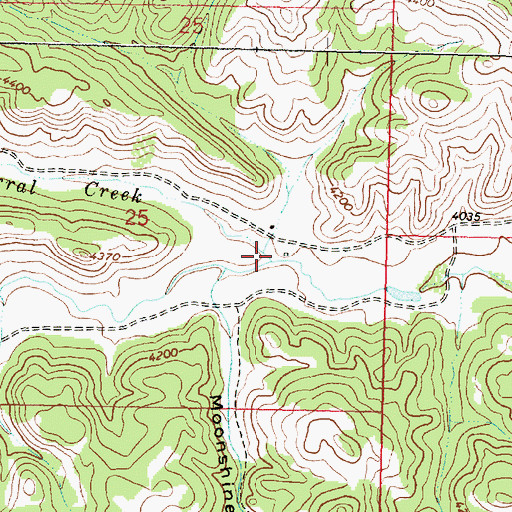 Topographic Map of Little Corral Creek, MT