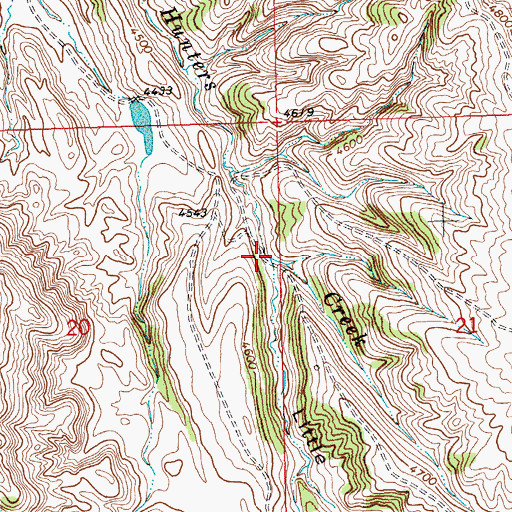 Topographic Map of Little Cottonwood Draw, MT