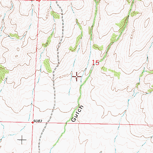 Topographic Map of Little Elk Gulch, MT
