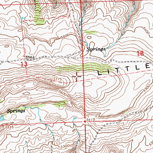 Topographic Map of Little Mountain, MT