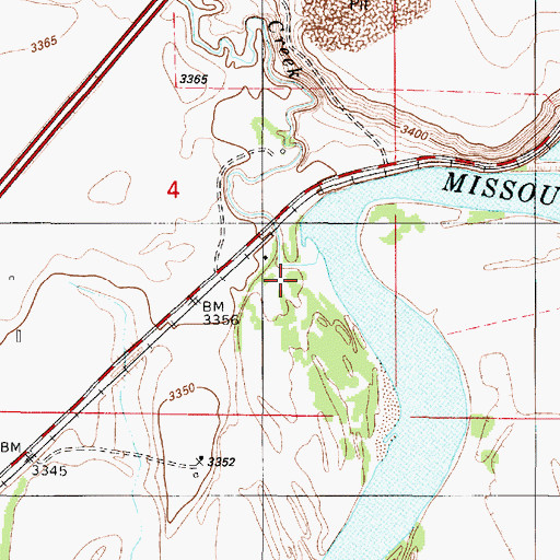 Topographic Map of Little Muddy Creek, MT