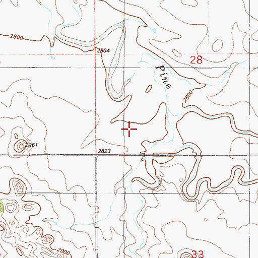 Topographic Map of Little Pine Creek, MT