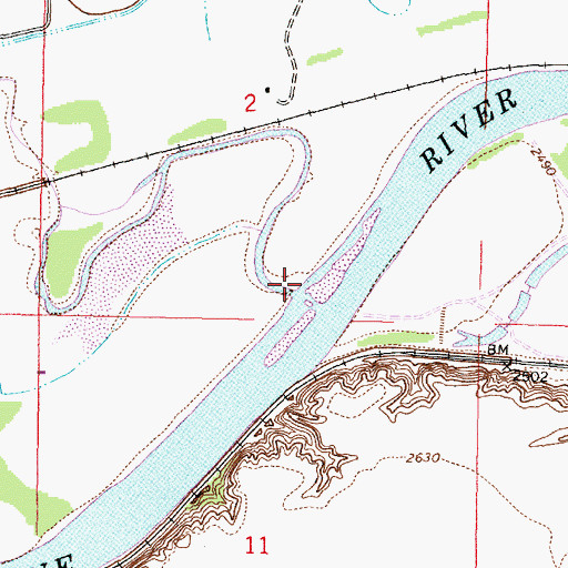 Topographic Map of Little Porcupine Creek, MT