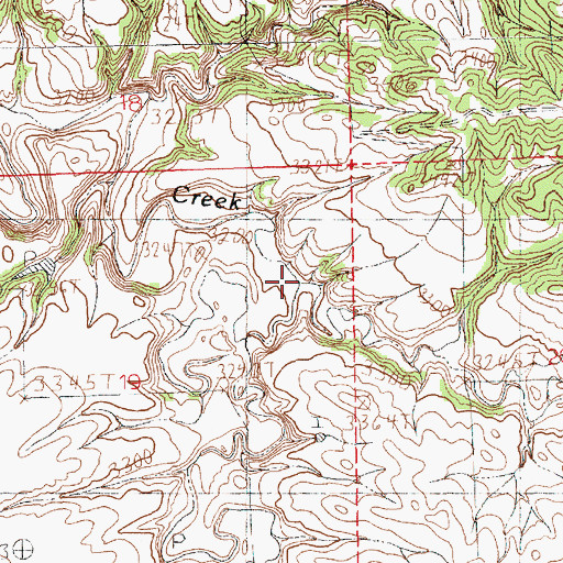 Topographic Map of Little Salt Creek, MT