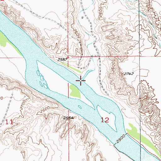 Topographic Map of Little Sandy Creek, MT