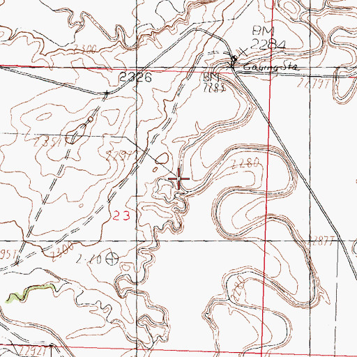 Topographic Map of Miller Coulee, MT