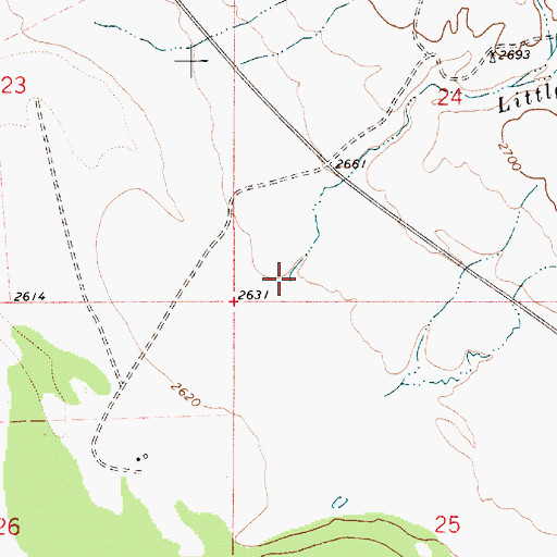 Topographic Map of Little Tepee Creek, MT