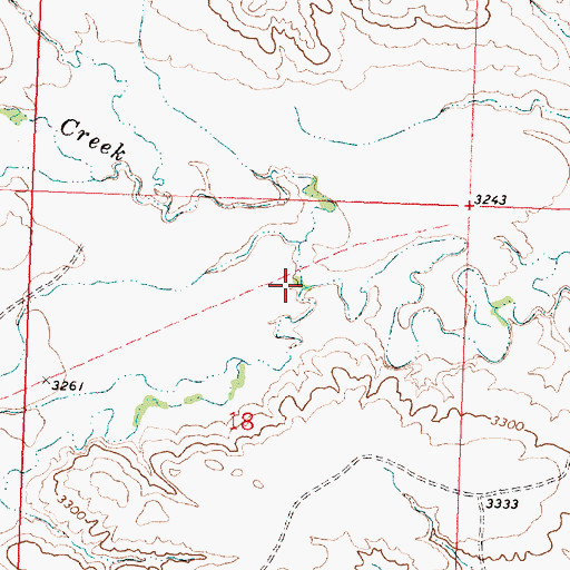 Topographic Map of Little Woody Creek, MT