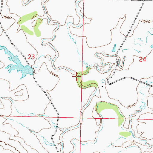 Topographic Map of Living Ash Creek, MT