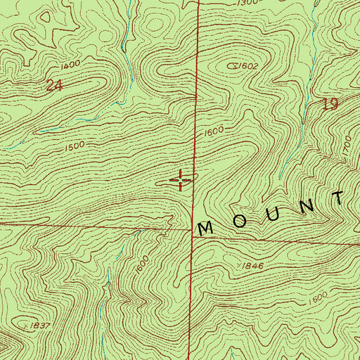 Topographic Map of Irons Fork Mountain, AR