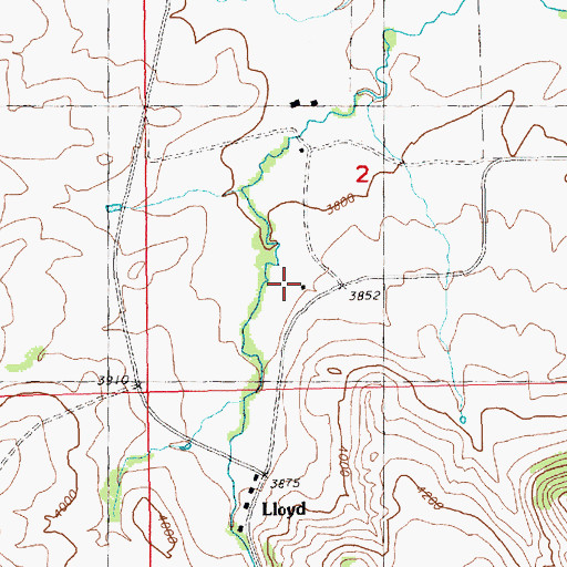 Topographic Map of Lloyd School, MT