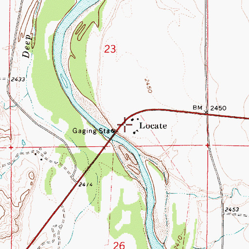 Topographic Map of Locate, MT
