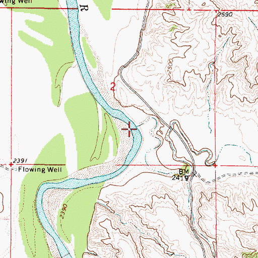 Topographic Map of Locate Creek, MT