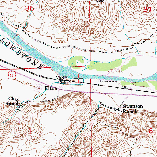 Topographic Map of Locke Creek, MT