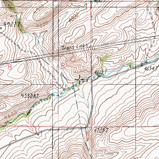 Topographic Map of Lockhart Ranch, MT