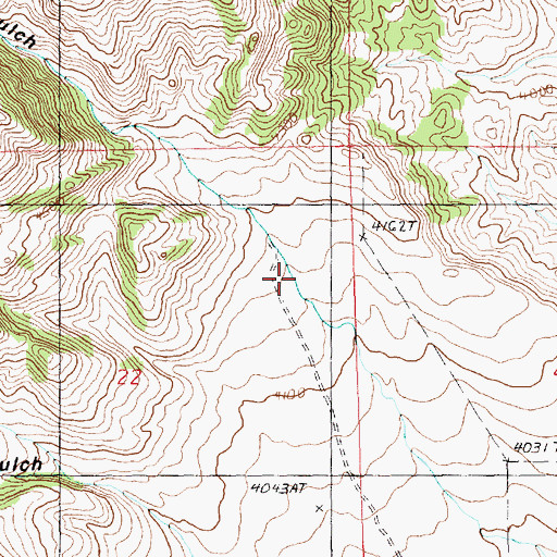 Topographic Map of Log Gulch, MT
