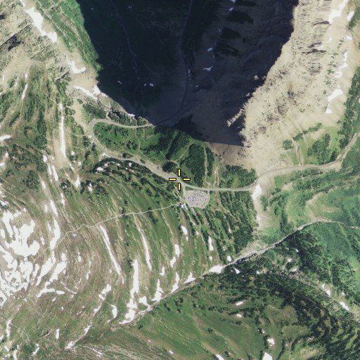 Aerial/Satellite Image of Logan Pass, MT