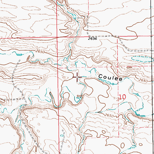 Topographic Map of Lohman Coulee, MT