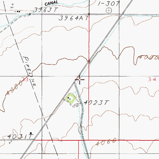 Topographic Map of Lombard Canal, MT