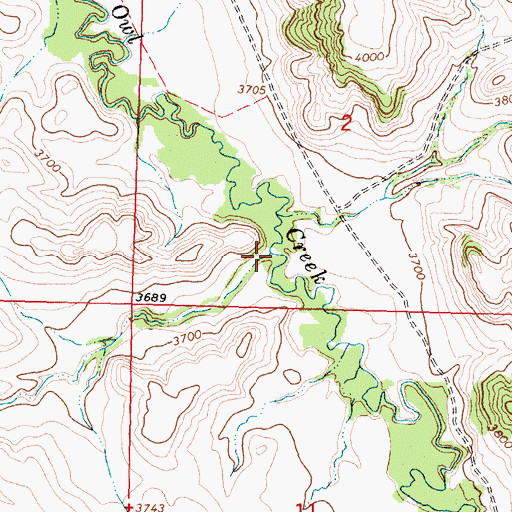 Topographic Map of Lone Pine Creek, MT