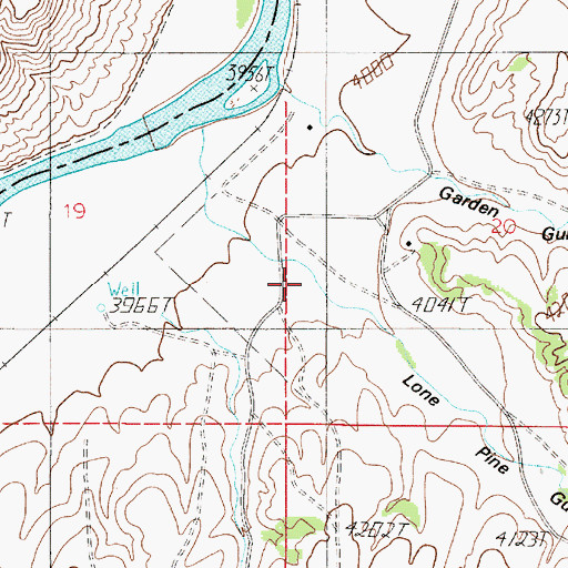 Topographic Map of Lone Pine Gulch, MT