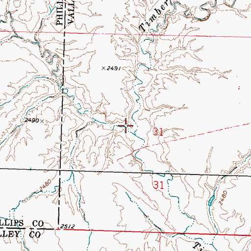 Topographic Map of Lone Tree Coulee, MT