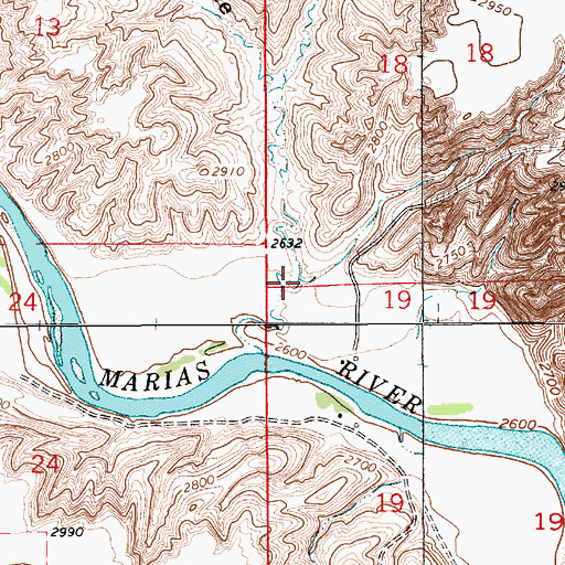 Topographic Map of Lone Tree Coulee, MT
