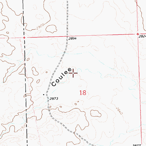 Topographic Map of Lone Tree Coulee, MT