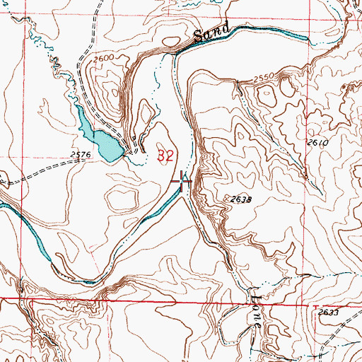 Topographic Map of Lone Tree Creek, MT