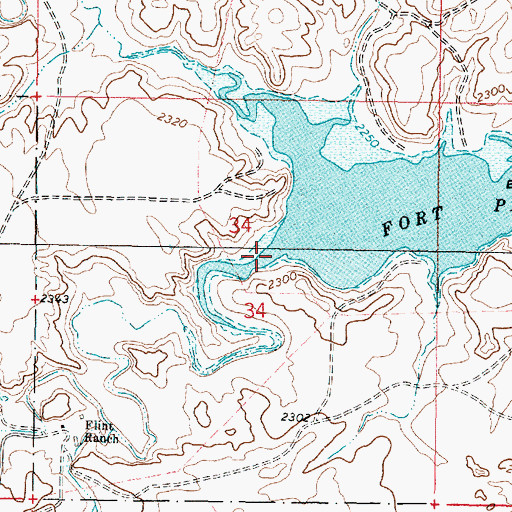 Topographic Map of Lone Tree Creek, MT