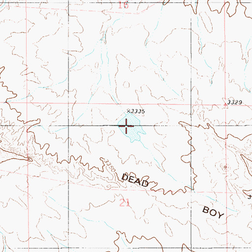 Topographic Map of Lone Tree Reservoir Number Two, MT